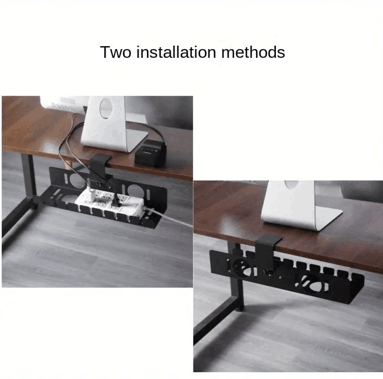 Innovative Under-Desk Cable Management Rack for Organized Wire Management in Offices