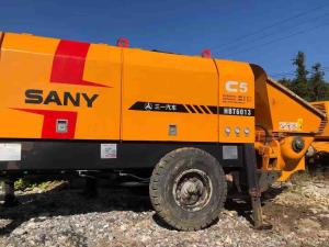 Quality HBT6013 Sany Used Trailer Mounted Concrete Pump 90KW S Valve Type wholesale