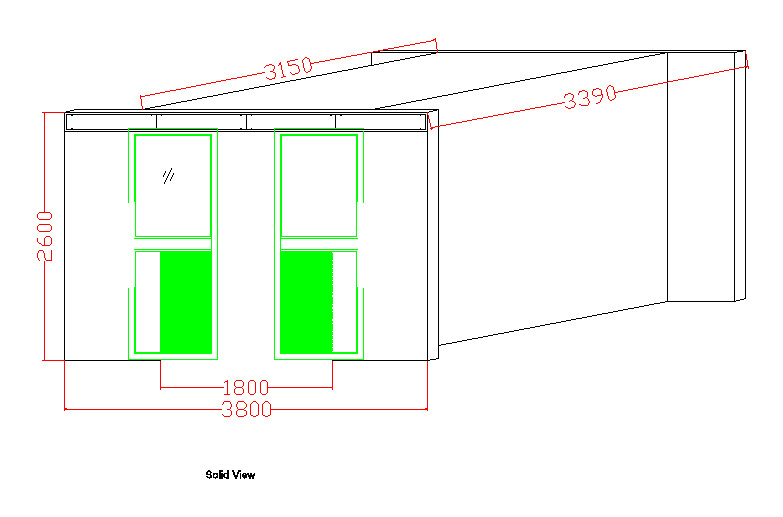 Hidden Auto Cargo Tunnel Type Air Shower Clean Room With Double Leaf Sliding Doors