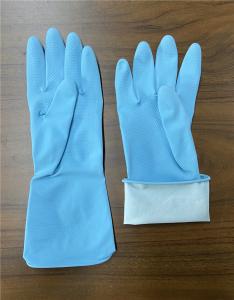 Quality M 75g Spray Flocklined Kitchen Rubber Gloves For Cleaning Bathroom wholesale