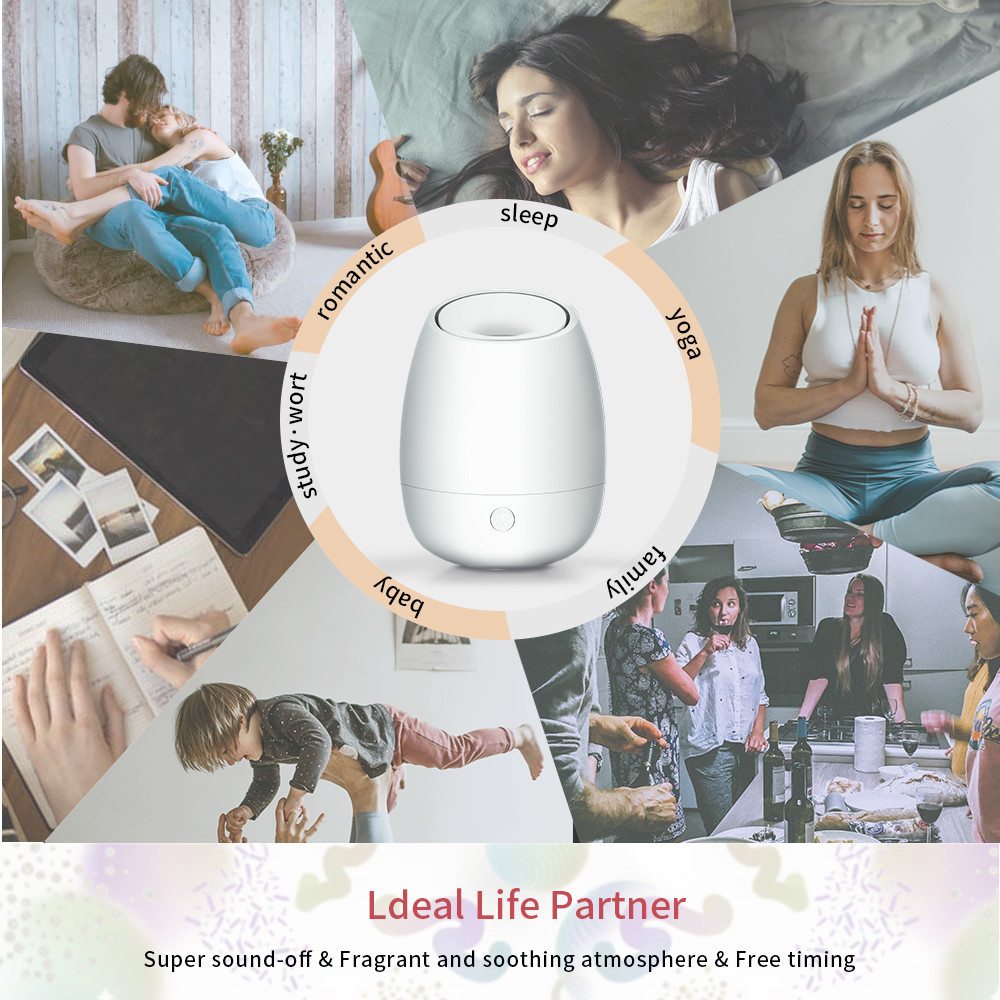 LED Light DC5V 5W ABS PP 100ml USB Aroma Diffuser