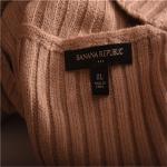 Stockpapa Khaki White High Neck Knitted Jumper High Turtleneck Sweater