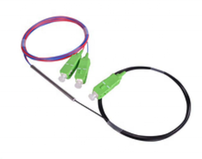 1×4 SC APC Fiber Optic Splitter , Mini Type PLC 4 Way Splitter For Cable TV