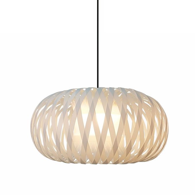 Die Cut Striped Polypropylene LampShade 3 Way Gimbal Non Elec
