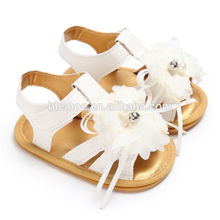 New designed Sandals Anti-slip Flower Wedding party Princess Toddlers Baby shoes