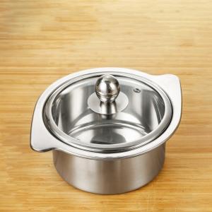 Quality Factory Price Silver Kitchenware Soup Pot Double-flavor Cooking Pot Mini Hotpots With Binaural Handle wholesale