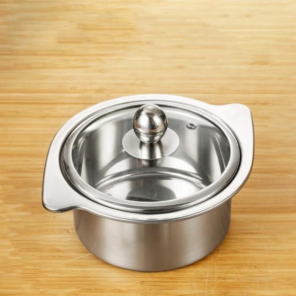 Factory Price Silver Kitchenware Soup Pot Double-flavor Cooking Pot Mini Hotpots