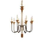 Mexican black wrought iron candle chandelier for home lighting（WH-CI-27)