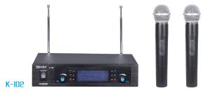 Quality VHF two channels wireless microphone K-102 wholesale