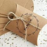 Folding Gift Box with Rope Spice Handicraft Kraft Paper