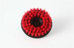 Red color hard bristle 5" diameter car carpet cleaning drill brushes