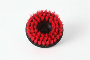 Quality Red color hard bristle 5&quot; diameter car carpet cleaning drill brushes wholesale