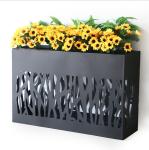Galvanized steel colorful flower planters pots with words logo
