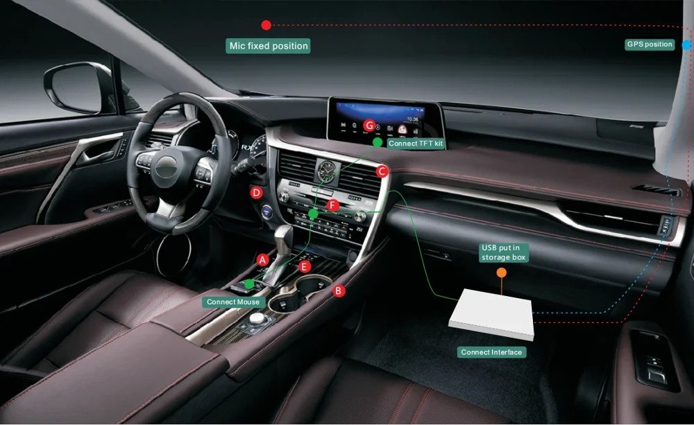 2016-2019 Lexus Aftermarket Stereo Radio System For RX RX200 RX350 RX450 WIFI 4G