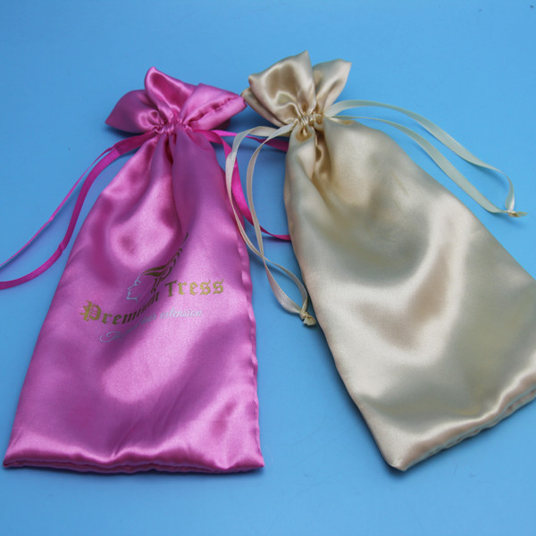 Reliable Long Satin Drawstring Bag Customized Size For Eyeglasses / Lens