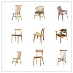 PU Leather Upholstered Dining Chairs Light Wood Legs Sofa Design