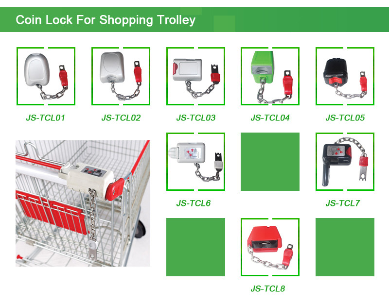 Japan Style Gray Supermarket Trolley Cart Grocery Store Shopping Cart CE