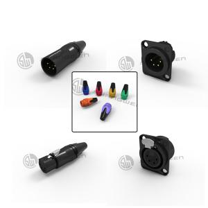Quality Indoor Custom XLR 4 Pin Male Female Connector Plug Socket Zinc Alloy Shell wholesale