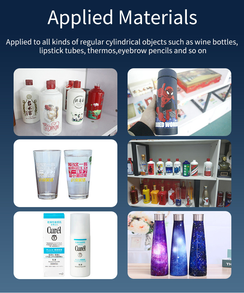 LED UV Lamp CMYKW Bottle Label Printer Printhead Auto Cleaning USB 3.0 720 - 1220 Dpi