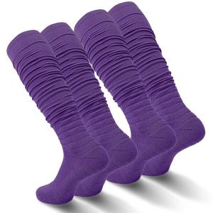 Quality Autumn Men Boys Extra Long Padded Football Scrunch Socks for Sports Performance Boost wholesale