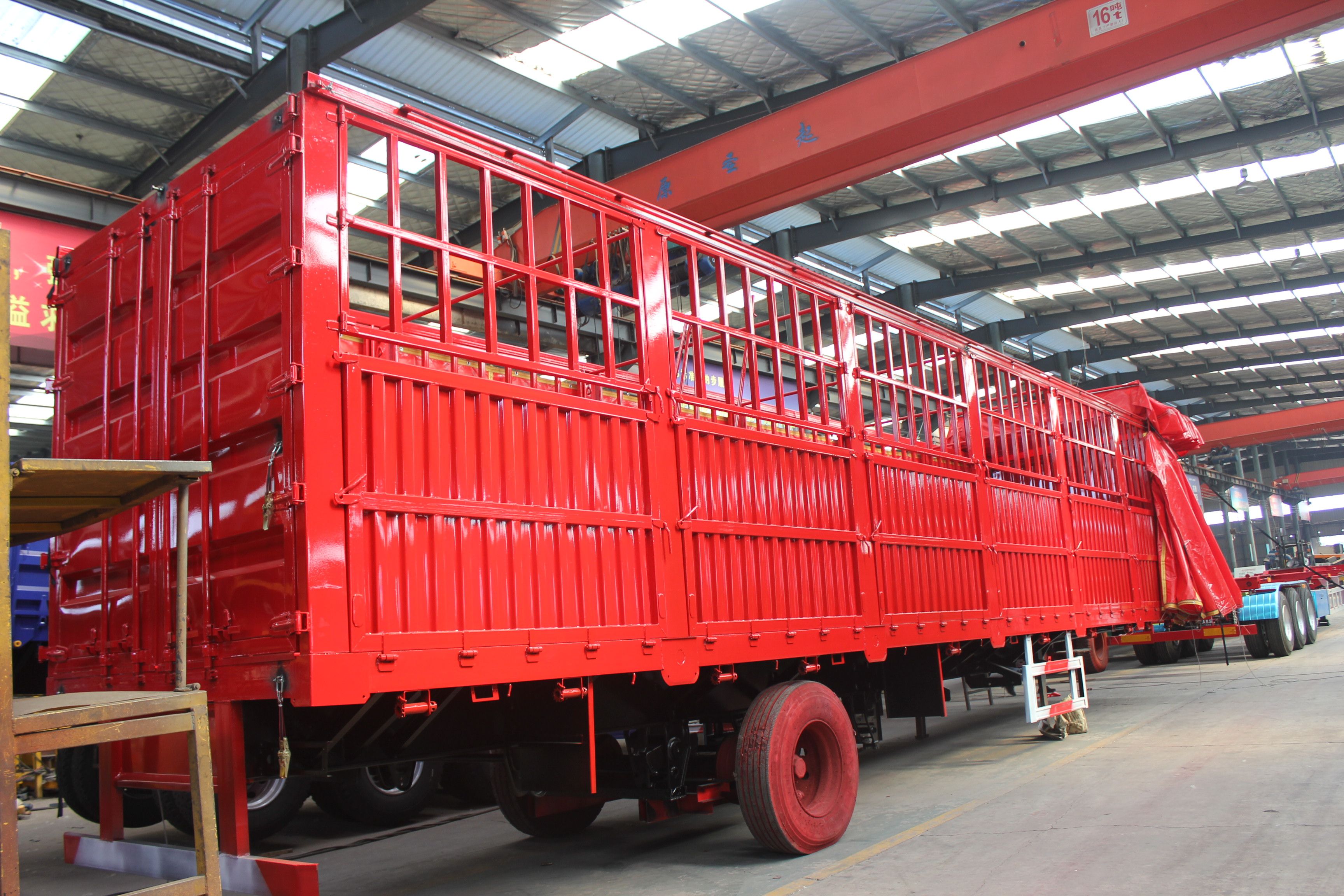 NDRC Announced Enterprise 40 Tons Curtain Semi Trailer with Dual Line Braking System