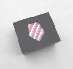Square shape custom printed luxury paper packaging necktie gift box with window