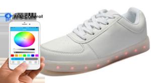 Quality Youth Students Light Up Dance Shoes , USB Rechargeable Light Up Shoes App Control wholesale