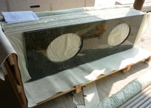 Quality Uba Tuba Granite 61 Inch Prefab Vanity Tops With Double Sink Holes wholesale