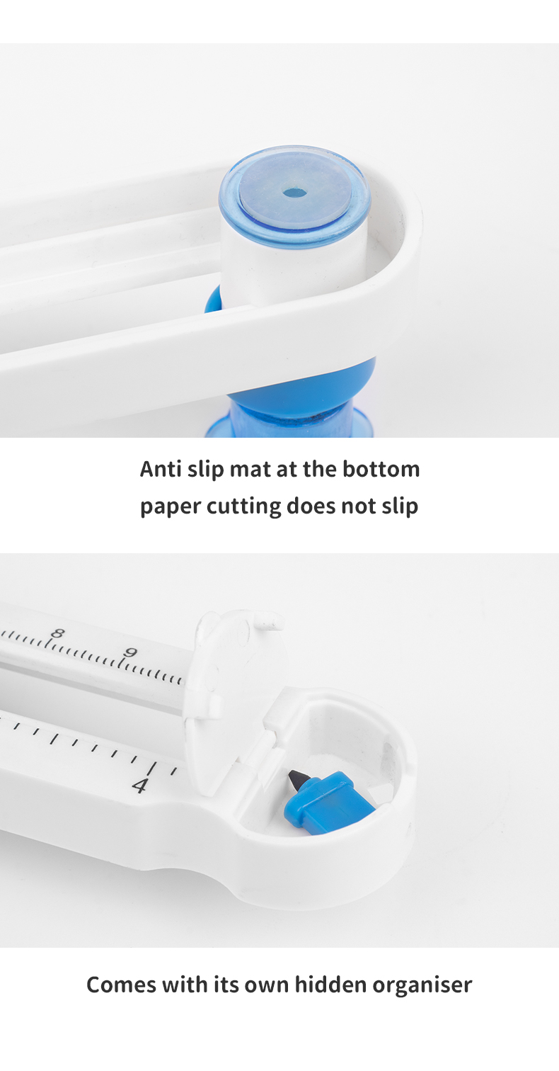 Metal Plastic Round Paper Cutter 20cm Diameter for Customized Colorful Scrap Paper