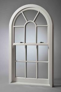 Quality Hollow Glass Arch 4500pa 1.8mm White Casement Window wholesale
