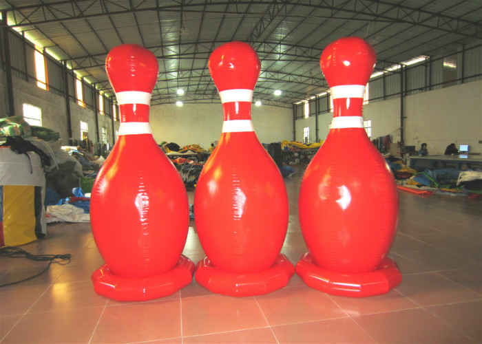 Large Sealed Inflatable Water Games Giant Inflatable Bowling Set 2.2mh 0.65mm PVC