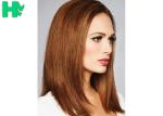Popular Brown Color Synthetic Front Lace Wigs High Temperature Fiber Straight