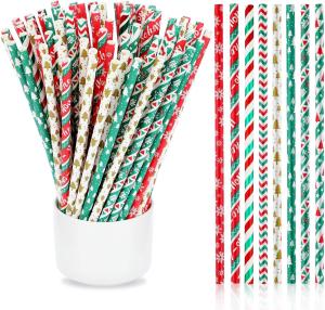 Quality 7.75&quot; SGS Biodegradable Striped Straws wholesale