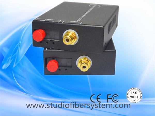 1CH RCA audio to fiber converters over sm fiber to 120KM for professional AV