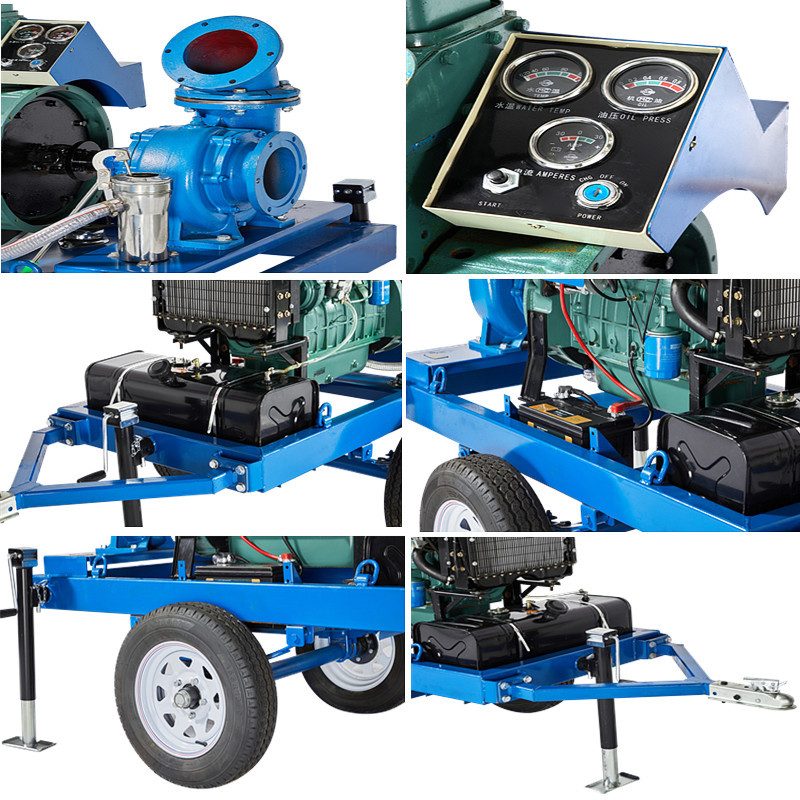 90kw 120kw Diesel Powered Water Pumps Urban Self Priming Sewage Pump Long Working Life