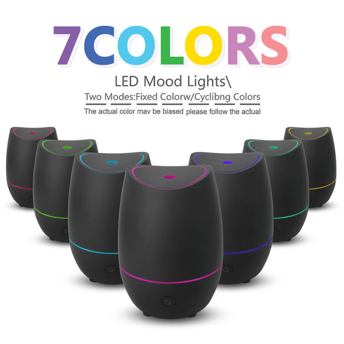 350ML Ultrasonic Aroma Diffuser Home Use Black Diffuser With 7 Color Lights