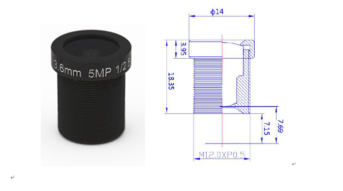 3.6mm Lens Drawing