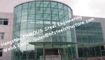 Spider Glass Façade Curtain Walls Bolted Point Fixed Glazing Curved Design for