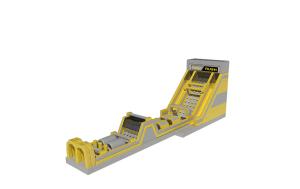 Quality Yellow Large Toxic Rush Inflatable Obstacle Course With Challenge wholesale