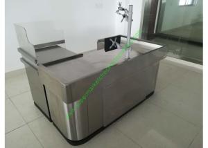 Quality Stainless Steel Cash Register Checkout Counter / Shop Checkout Stand wholesale
