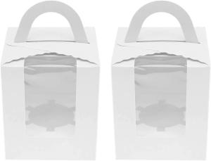 Quality Window Handle Paper White cake Cupcake Gift Boxes wholesale