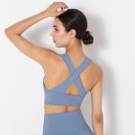 Fitness yoga vest women huddle shock absorption sports running bra fitness