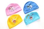 Cartoon dolphin waterproof PU long hair fabric ear protection kids swimming pool