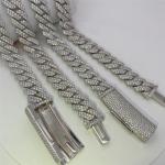 Men's Jewelry Moissanite Cuban Link VVS1 D Inlaid Cuban Link Bracelet