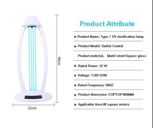 Quality Uv Ultraviolet Germicidal Antibacterial Sterilizer Lamp For School / Bedroom wholesale