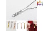 Stereoscopic 10g Hexagon Engraved Pendant Necklace