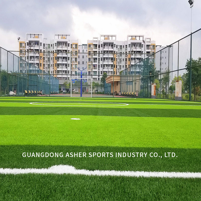 PU Backing Artificial Football Turf , Artificial Soccer Pitch 60mm Height