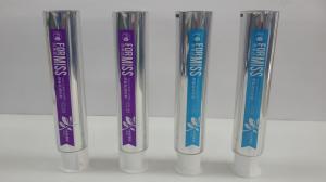 Quality 90g Metallic Plastic Toothpaste Tube Glossy Silver Sheen Mirror Feeling wholesale