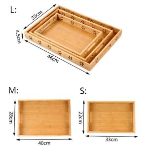 Quality 3L Sustainable Bamboo Serving Tray For Dessert Food ISO9001 certificated wholesale