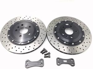Quality W177 Rear Wheel 355x12mm Drilled Brake Disc Brake Bracket Center Hat wholesale